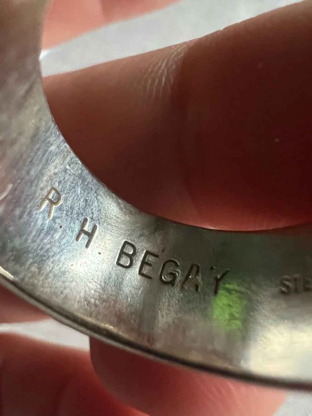 R. H. Begay Navajo Native American Sterling Silver Ring